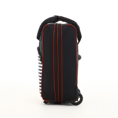 Small Small suitcase 20 "with a bag, a lightning department, with an extension, the color is black-5