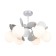 Freya Fr5165PL-06S Satellite, 550x550x380 mm, E27, 6x60W, silver color.