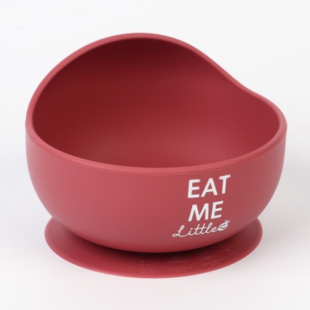 Set for feeding: bib, plate on the suction cup, spoon, m & b, cherry-8