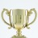 Cup 186, award figure, gold, stand stone, 17 x 9.5 x 5 cm.