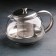 Glass teapot with metallic sieve "metallic", 800 ml