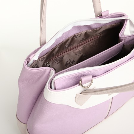 Women's bag with lightning, white/lilac color-5