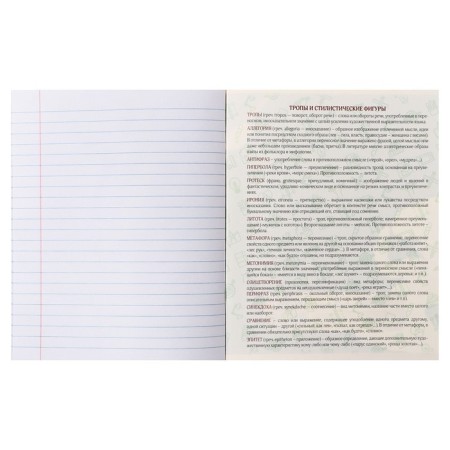Subject Calligrata Top "Dark marble", 48 sheets in the line of literature, with reference material, covered cardboard, coating Soft-Touch with gold foil, offset block-5