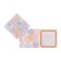 Mini-postcard double "Congratulations!" Balls, 6.5 x 6.5 cm