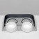 MISKS WITH BOOK "Felix" 0.3 l, 41 x 30 x 6 cm, gray tray, white bowls