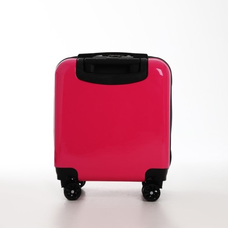 Small suitcase 20 "On a zipper, 4 wheels, pink color-3