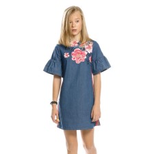 Dress for girls, height 122 cm, blue color