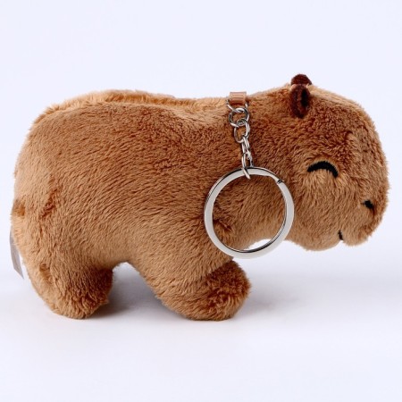 Soft toy "Capybara", on a key fob, 12 cm-1