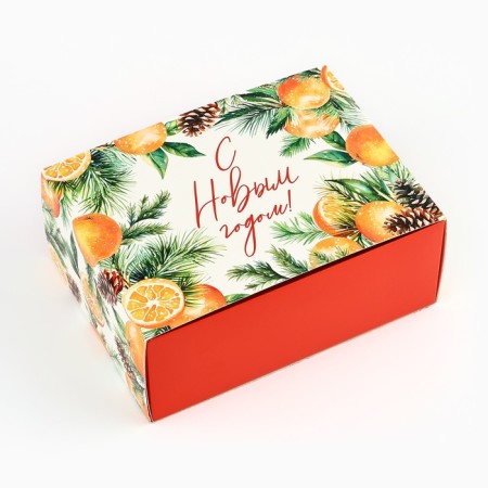 Box the team "Happy New Year!", 20 x 15 x 8 cm, New Year-1