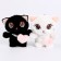 Soft toy "Cat with a heart", on a key fob, 11 cm, color mix