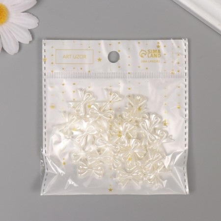 Decor for creativity plastic "Bant" Pearl set 25 pcs 1.4x1.8 cm-5