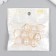 A button plastic for creativity "Pearl in the Golden Square" 1.9x1.9x1.1 cm