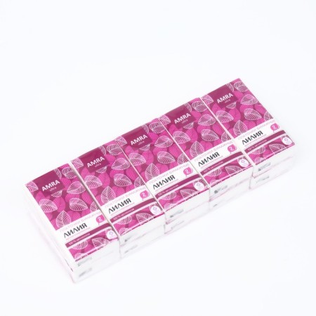 Arma paper handkerchiefs, two -layer, white, with a lily aroma, 10 pcs-2