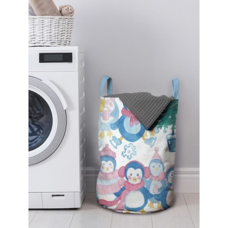 Basket for storing things "Family of Snowmen", size 35x50 cm