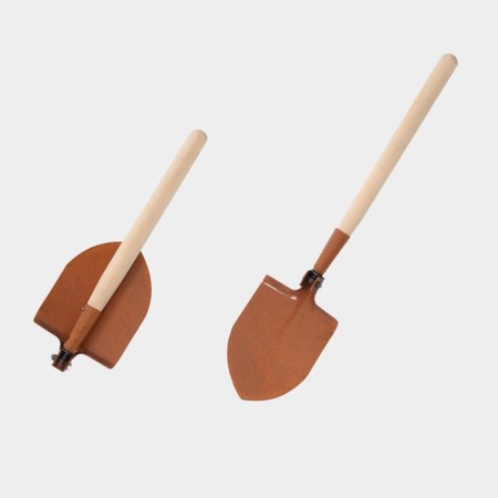 Shovel is tourist, folding, l = 63 cm, wooden stalk, LS-1-3