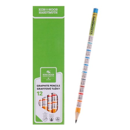 Chernographic pencil Koh-I-Noor 1291 "Multiplication table", HB, without eraser