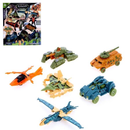 Set of robots "military detachment", transformed, mix