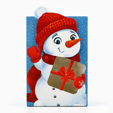 Folding box "Snowman", 15 x 7 x 22 cm, new year-2