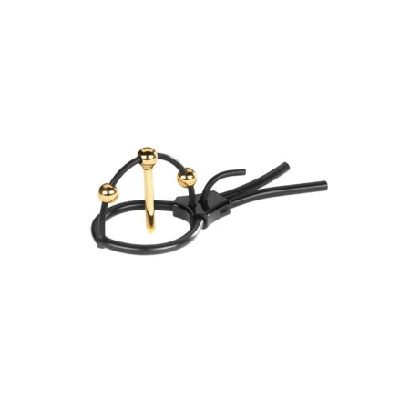 Equipping Mystim Plunging Pete, silicone, black color, 14 cm-1
