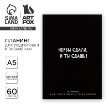 Planning for preparation for exams, A5 60 liters. Soft cover 