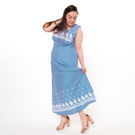 Sarafan female, blue color, size 54-2