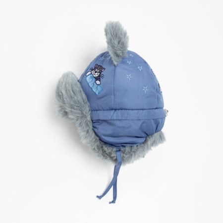 Hat for the boy "Tuck", the color is gray-blue, size 50-3