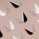 Nail stickers "French", white/silver/black color
