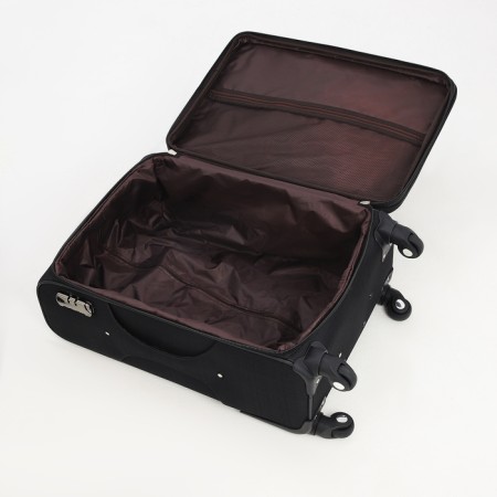 Small suitcase 24 "on lightning, code castle, with extension, black color-8