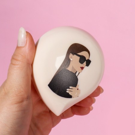 Расчёска массажная, 6,8 × 9 см, PVC коробка, рисунок МИКС-4