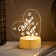 Night with a marker for notes, 12.5x16.5x9.5 cm, 6 LED, USB, Heart, T/White