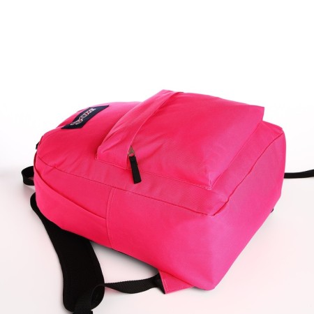 Youth backpack from lightning textiles, external pocket, fuchsia color-4