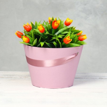 Carrying cone to flowers, dusty rose 11.5 x 17 x 12 cm