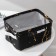 Storage basket with handles of the shade "Marble", 23 × 16 × 12 cm, black color