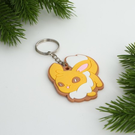 Key keychain, rubber, anime "Milash", 6 x 4.9 cm-3