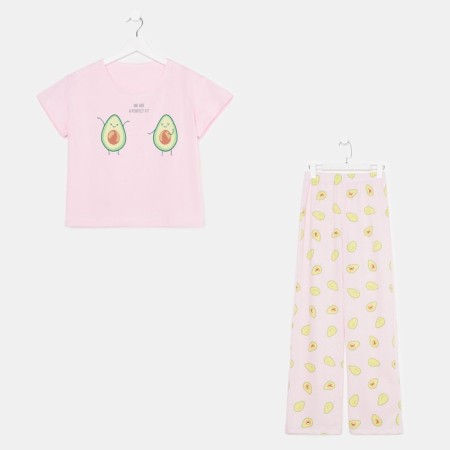 Pajamas female (T -shirt and trousers) KAFTAN AVOCADO p. 44-46, pink-5