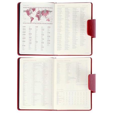 Deliciper of Leduced A5, 160 Prestige sheets, solid cover, artificial leather, magnetic straps, red-4