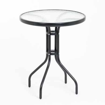 Set of garden furniture: table, 2 stools, brown-1