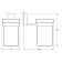 Holder with a glass, glass; Chrome, Lineag