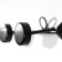 Decorative metal hooks "arrow" black 5.5x40 cm