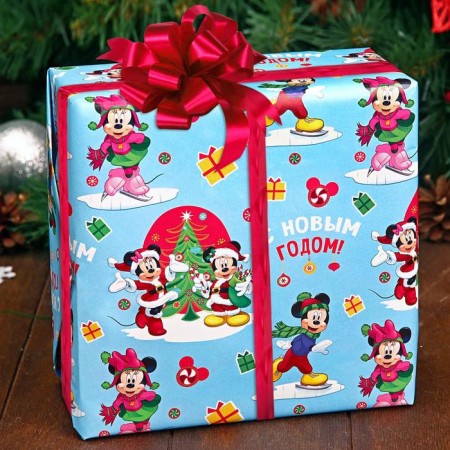 Glossy packaging, 50 x 70 cm “Funny New Year!”, Mickey Mouse and friends-3