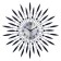 Wall clock, series: openwork, "rays-pim", smooth move, d-50 cm, dial 14.5 cm