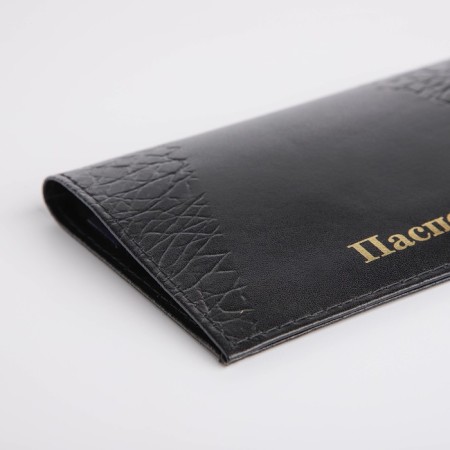 Cover for passport, black color-4