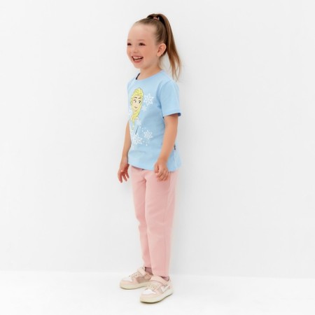 Children's T-shirt Disney "Frozen", height 110-116 (32), blue-2