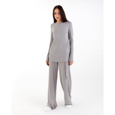 Female set (pants, jumper) mist, size 46, gray color-8