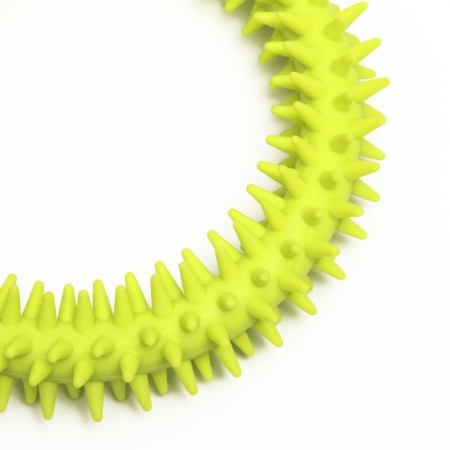 Dog toy "Ring with spikes", 12.5 cm, light green-2