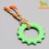 Chewing toy with a rope "Ring with a tail", green