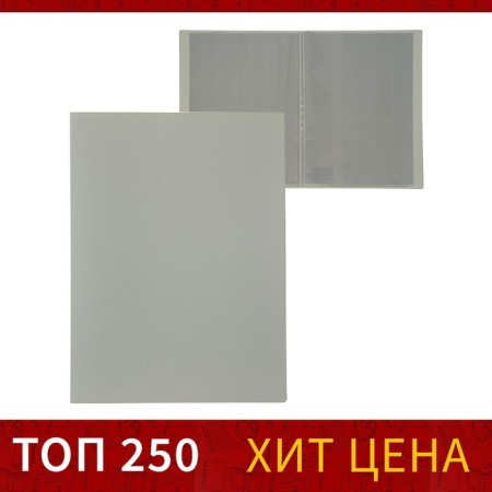 Folder with 10 A4, 500 microns, Calligrata, texture "Sand", Gray