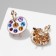 Brooch "Palette" with brushes, color mix in gold (indivisible packing 12 pcs., Price per pcs.)