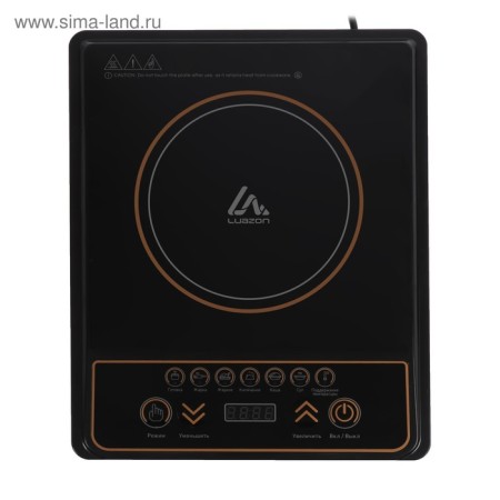 Electric tile Luazon LIP-001, induction, 1 burner, 2100 watts, black-6