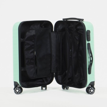 Small 20 suitcase, "Cartes factory", lightning department, code castle, 4 wheels, mint color-3